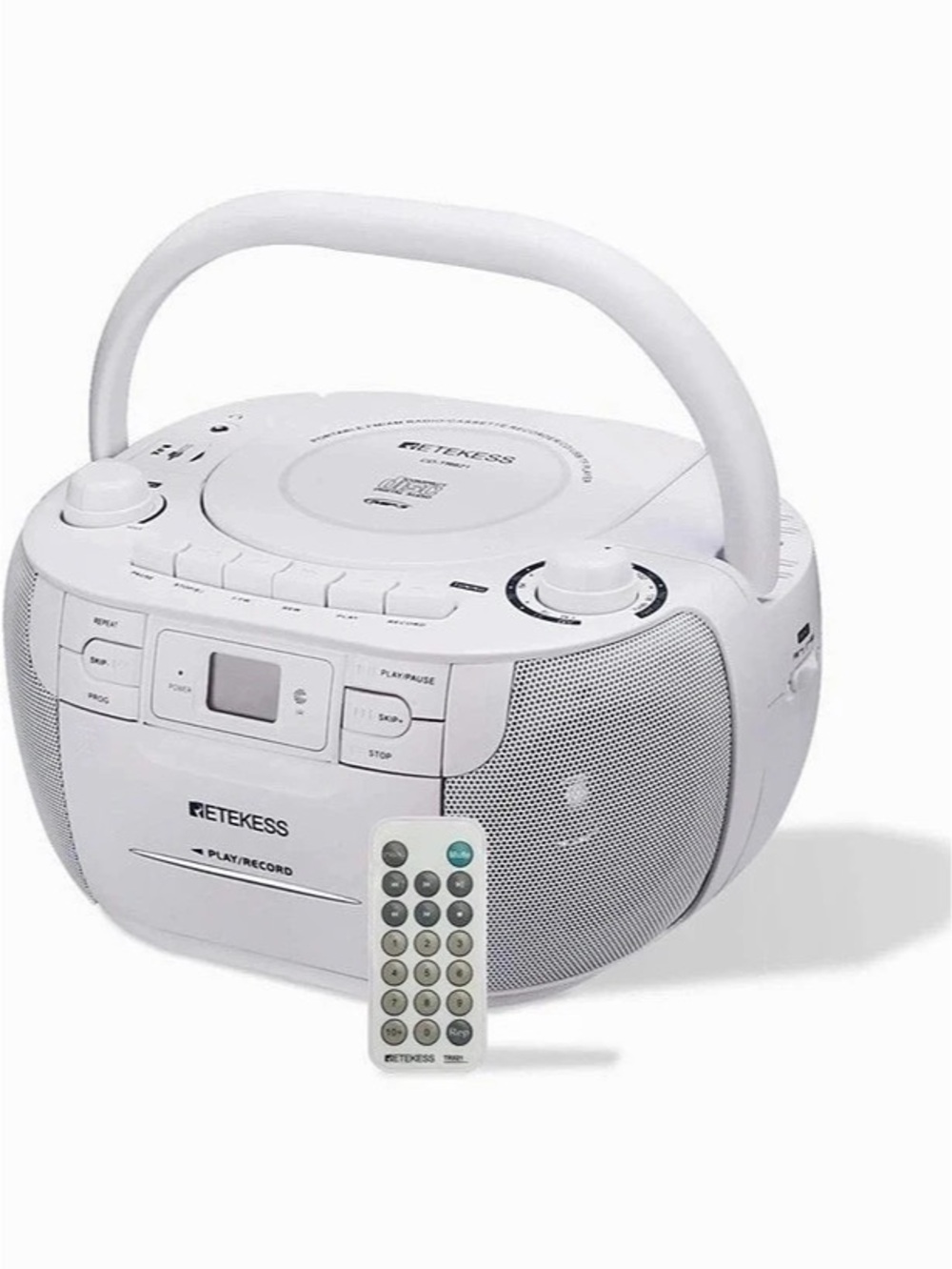 Retekess TR621 CD Player Boombox, Cassette Player Portable, AM FM Radio Stereo N